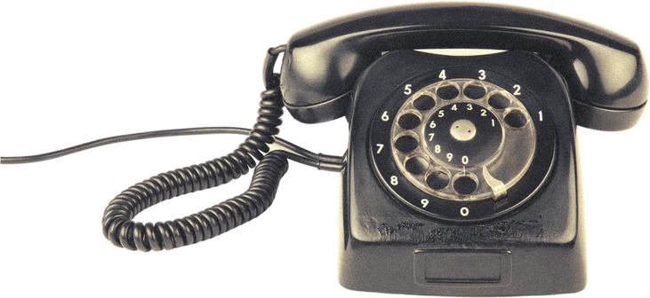 Cutout of Olretd Vintage Telephone