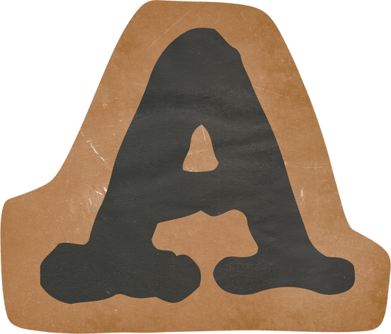 Vintage typewriter alphabet Letter A