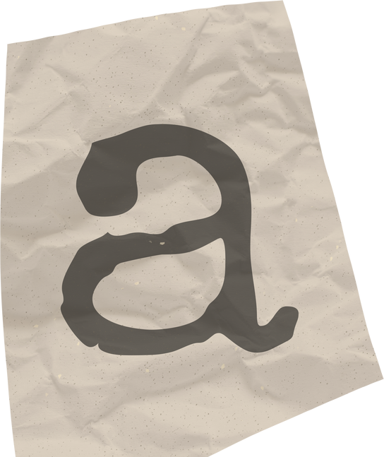 vintage letter a cutout