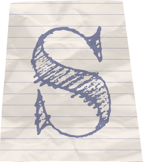 vintage letter s cutout