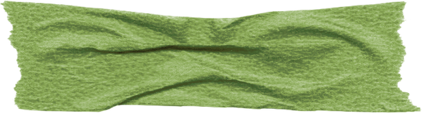 Green masking tape decoration