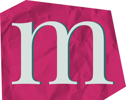 Paper Textured Magazine Cutout Letter M
