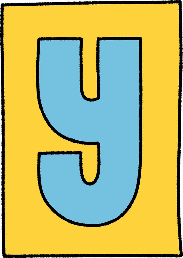 Ransom note letter cut out alphabet Y