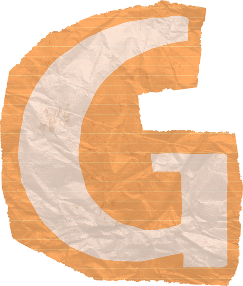 diy zine cutout letter g