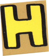 Ransom Letter H Cutout